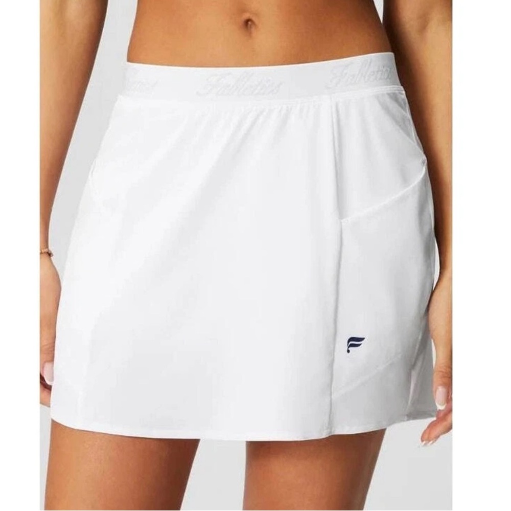 🎾Fabletics White Woven Pocket Skort w/ Built-In Shorts ~Size M🎾